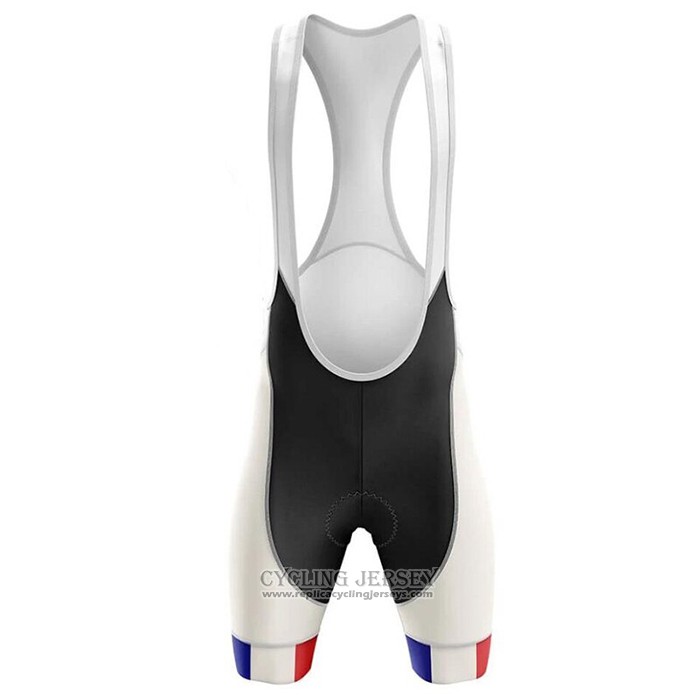 2020 Cycling Jersey Champion France White Short Sleeve And Bib Short